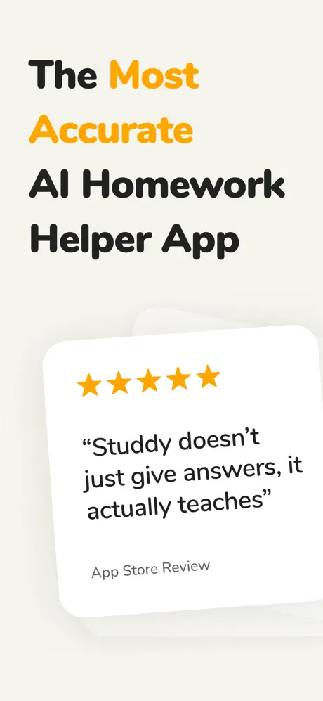 Studdy AI homework helper app screenshot